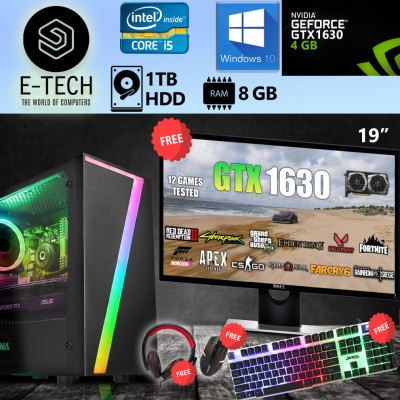 Refurbished Gaming PC Computer Bundle Intel i5 8GB Ram 1TB HDD GTX 1630  Windows10 